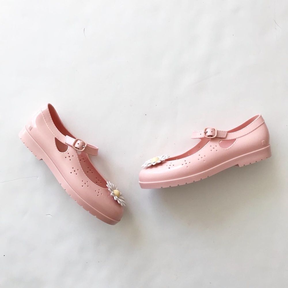 Mini Melissa pink daisy jelly Mary Janes size 3 yout